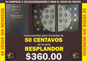 COLECCIONADOR PARA MONEDAS DE 50 CENTVOS