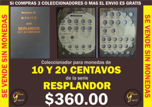 COLECCIONADOR PARA MONEDAS DE  10 Y 20 CENTAVOS