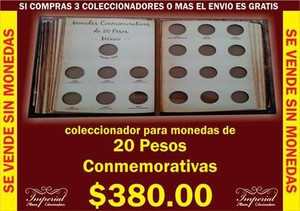 OLECCIONADOR PARA MONEDAS DE 20 PESOS CONMEMORATIVAS